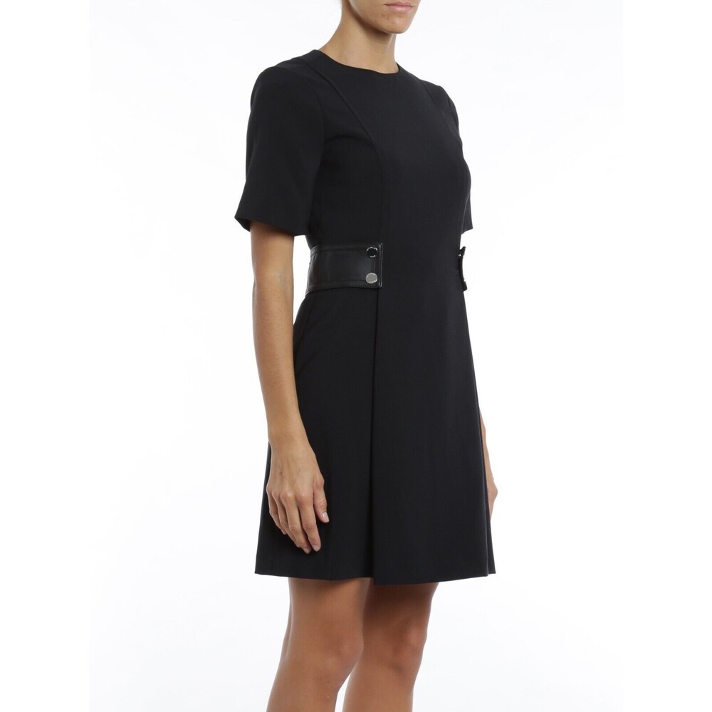 Michael Kors Snap Waist Dress Lamb‎ Leather Loops Lined Black Size 6 - Picture 4 of 10